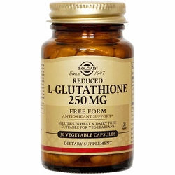 Solgar, Reduced L-Glutathione 250 mg, 60 Vegetable Capsules