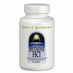 Source Naturals, Betaine HCL 650mg (Betaine Hydrochloride), 180 Tablets