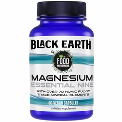 The Food Movement, Black Earth Magnesium Essential Nine, Value Size, 60 Vegan Capsules