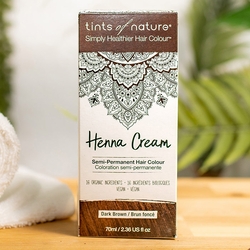 Tints of Nature, Henna Cream Semi-Permanent Hair Colour Dark Brown, 2.46 oz