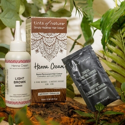 Tints of Nature, Henna Cream Semi-Permanent Hair Colour Light Brown, 2.46 oz