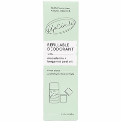 UpCircle Beauty, Refillable Deodorant with Macadamia + Bergamot Peel Oil, 1 Tube + 1 Refill UpCircle Beauty, Refillable Deodorant with Macadamia + Bergamot Peel Oil, 1 Tube + 1 Refill
