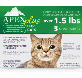 Apex Plus for Cats Topical Flea and Tick Treatment - 1.5 lbs & Over