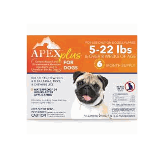 Apex Plus for Dogs Topical Flea and Tick Treatment - 3 ct - ( 5 - 22 LBS )