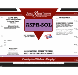 ASPR-SOL 12%, Liquid Concentrate for Drinking Water Solutions, 1 Quart @ $7.99 x 12  =  $95.88