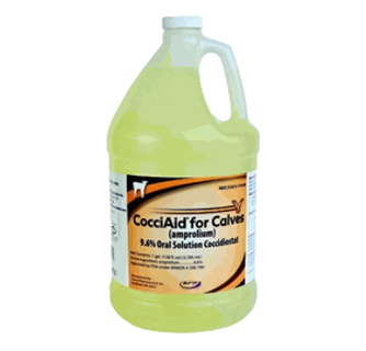 CocciAid for Calves (Amprolium) 9.6% Oral Solution Coccidiostat, 4 Gallon @ $46.58