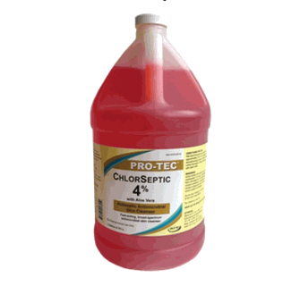 Pro-Tec ChlorSeptic 4% with Aloe Vera, Antiseptic Antimicrobial Skin Cleanser, 1 Gallon
