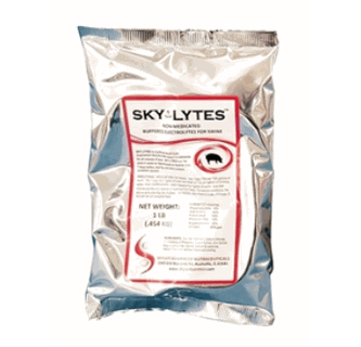 Sky-Lytes Non-Medicated Buffered Electrolyte for Swine, 1lb @ $5.75 x 30 packets = $172.50