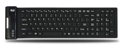 Adesso Antimicrobial Waterproof Flex Keyboard (Compact Size)