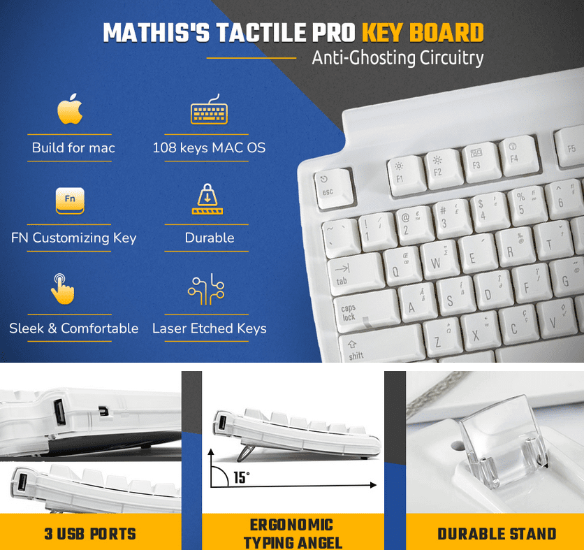 Mac Pro Included Keyboard Matias Tactile Pro Keyboard for Mac