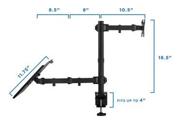 Computer Mount Chart Mount-It! Laptop Desk Stand and Monitor Mount