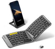 Samsers Ergonomic Foldable Keyboard and Phone/Tablet Stand Bundle