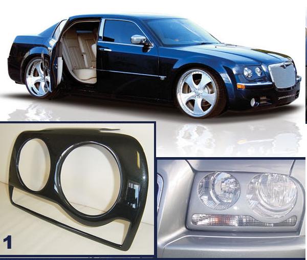 Chrysler 300 VIP Headlight Covers - FIBERGLASS