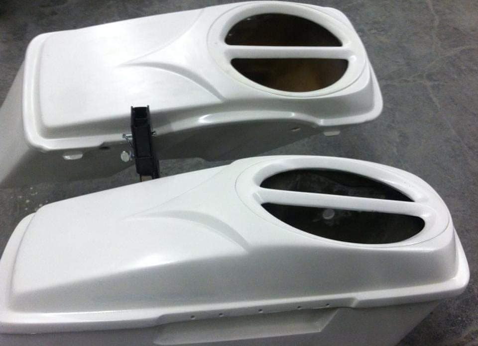 HARLEY DAVIDSON SADDLEBAGS CUSTOM LIDS COVERS FOR 6X9 SPEAKERS 2 PIECE