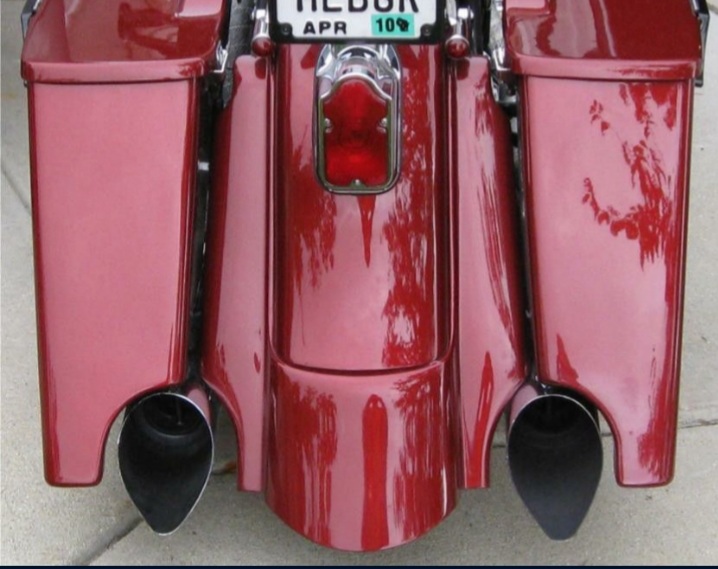 HARLEY TOURING REAR FENDER EXTENSION & FILLER PANEL, 9607 HARLEY