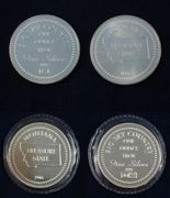 1986 Montana Engelhard and Johnson Matthey Silver Rounds 2 x 1 Troy oz