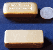 Engelhard Gold poured bar 4 Troy oz