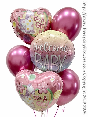 Baby Girl Balloon Bouquet