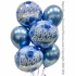 Birthday Blue Sparkle Dots Balloon Bouquet - Same Day Delivery Orange County, CA
