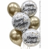 Birthday Streamers Gold Balloon Bouquet