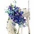 Blue and White Funeral Wreath