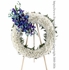 Blue and White Funeral Wreath