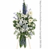 Blue Horizon Funeral Flower Standing Spray