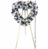 Blue & White Sympathy Open Heart Wreath