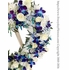 Blue & White Sympathy Open Heart Wreath