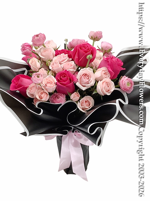 Blushing Roses & Ranunculus