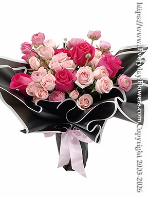 Blushing Roses & Ranunculus