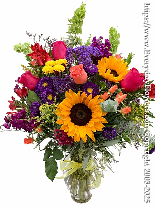 Bright and Bold Garden Vase Arrangement