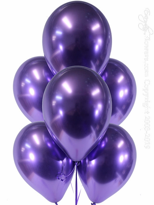 Chrome Purple Balloons