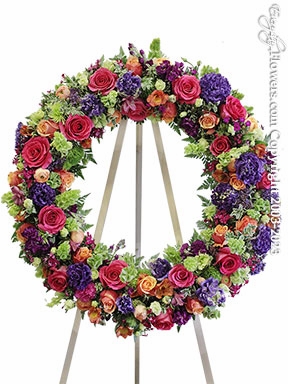 Colorful Funeral Wreath