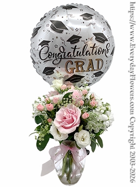 Congratulations Grad Bouquet With Balloon