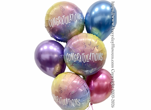 Congratulations Ombre Balloon Bouquet