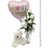 Custom Rose Bouquet With Balloon & Stuffed Animal