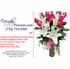 Dozen Hot Pink Valentines Roses Long Stem With Vase