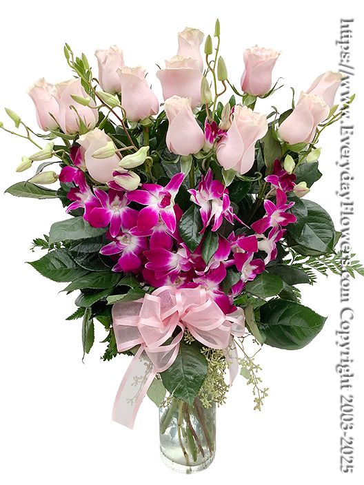 Light Pink Roses Valentines Flower Delivery Orange County, CA Florist