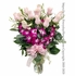 Dozen Light Pink Valentines Roses Long Stem With Vase
