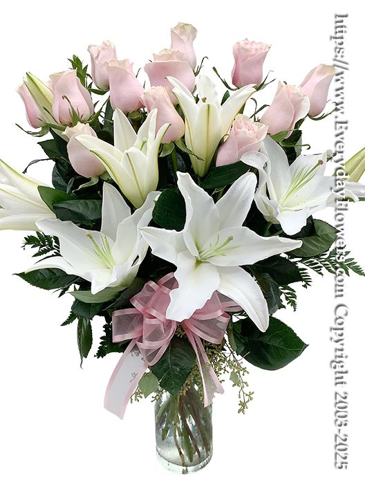 Light Pink Roses Valentines Flower Delivery Orange County, CA Florist