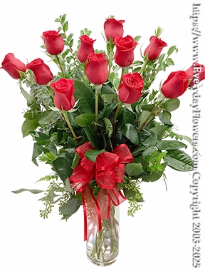 Dozen Long Stem Red Roses