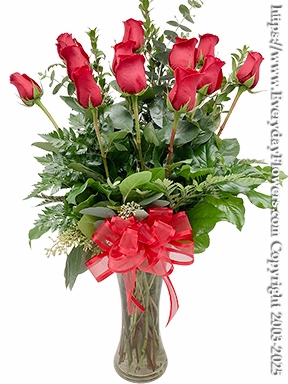 Dozen Long Stem Red Roses