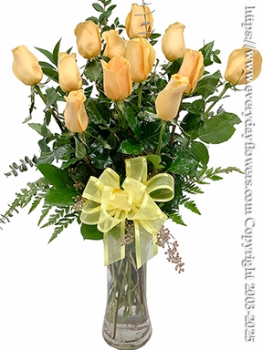Dozen Long Stem Yellow Roses