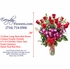 Dozen Red Valentines Roses & Orchids Long Stem With Vase