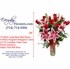 Dozen Red Valentines Roses & Stargazer Lilies Long Stem With Vase