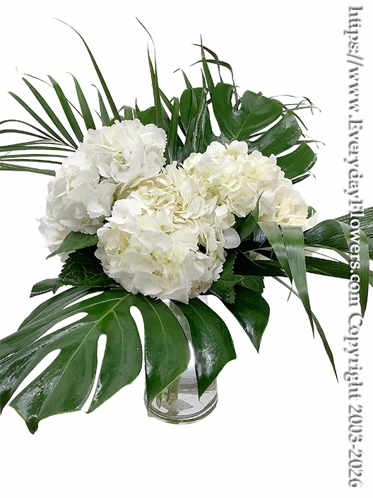 Enchanting Hydrangea & Tropical Foliage