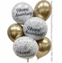 Happy Anniversary Gold Confetti Balloon Bouquet - Same Day Delivery Orange County, CA