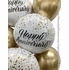 Happy Anniversary Gold Confetti Balloon Bouquet - Same Day Delivery Orange County, CA
