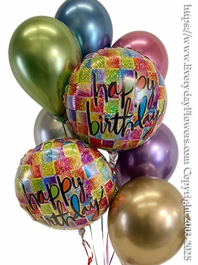 Happy Birthday Kaleidoscope Balloons